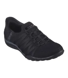 Womens/ladies roll with me casual shoes black Skechers