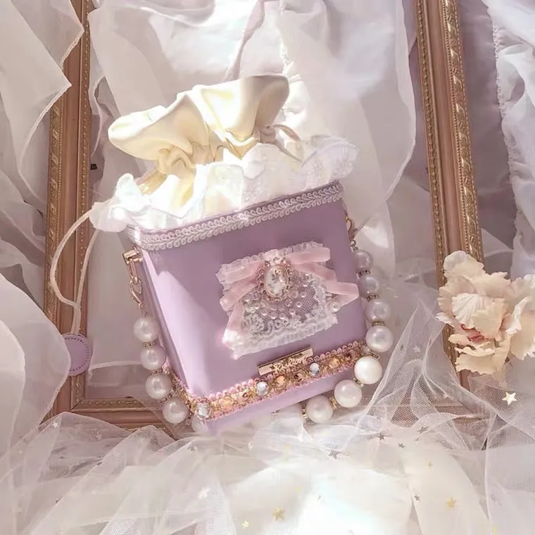 Yume purple Lolita box bag